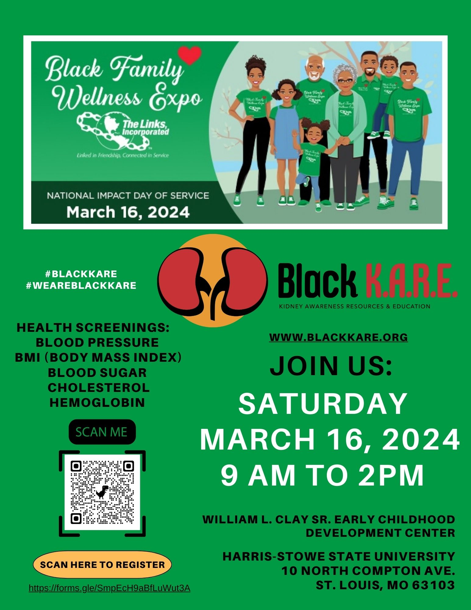 Black K.A.R.E. Family Expo National Impact Day of Service March 16, 2024
